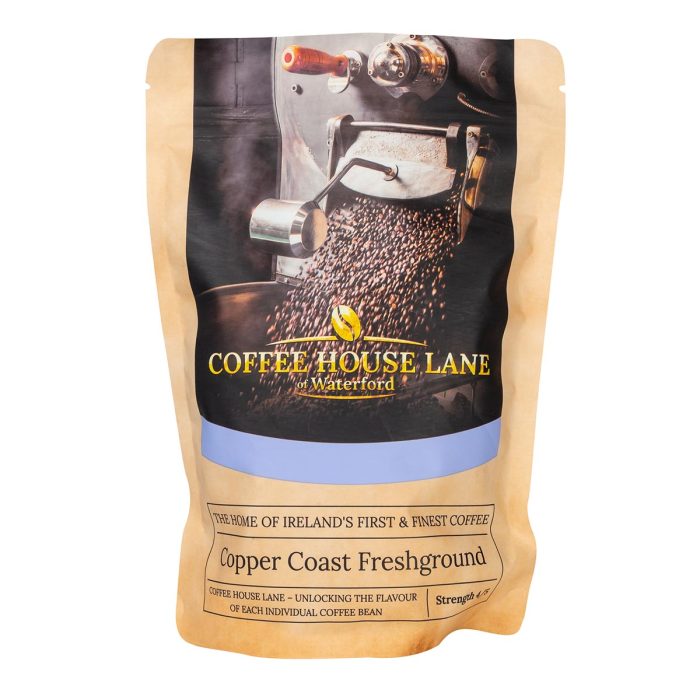 copper coast roast coffee beans ground
