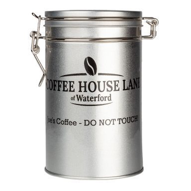personalised coffee tin from coffee house lane